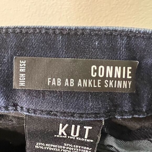 Kut From The Kloth Womens Connie Fab Ab Ankle Skinny Jeans High Rise Blue Size 0 - Picture 6 of 8